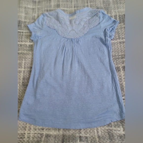 Anthropologie Deletta Linen and Lace Top Sz S Girl Era Boho Princess Fairycore - Picture 5 of 6